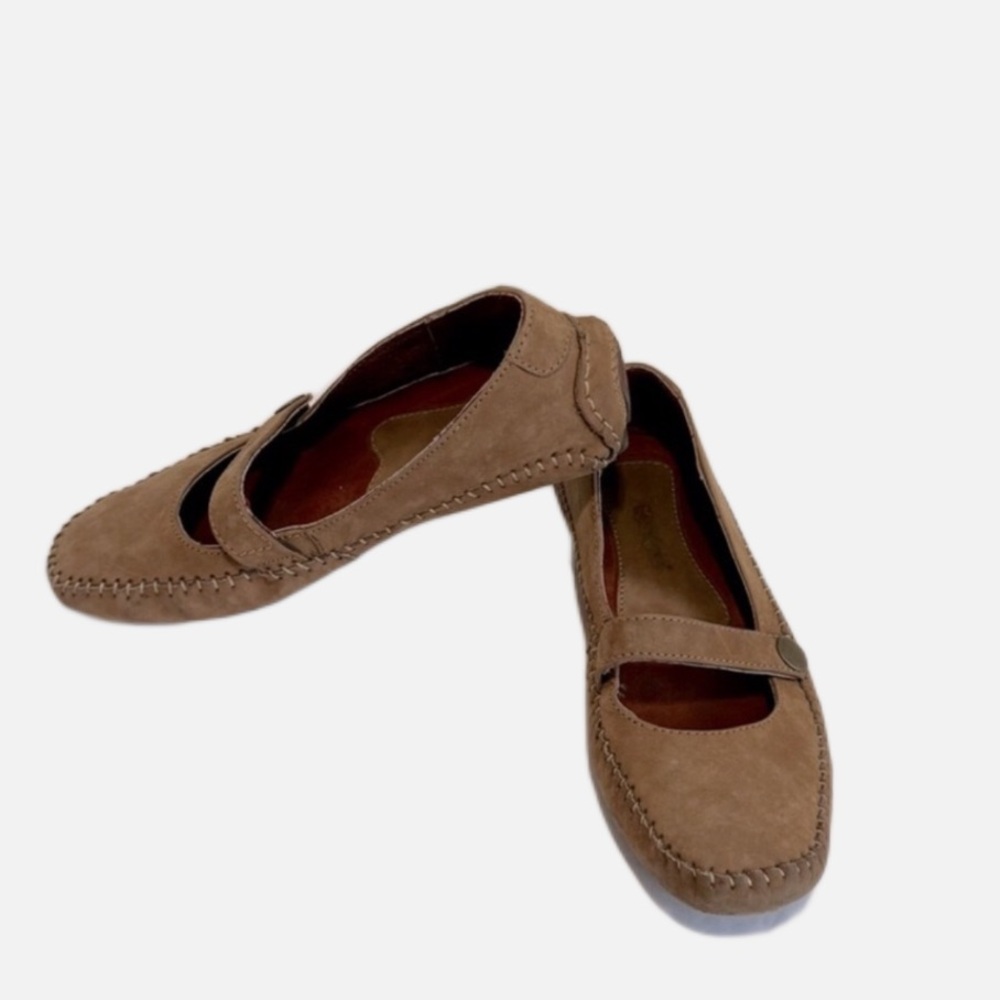 Kickers Leather Moccasin Ballet Mary Jane Driving Flat Shoes Size EU 38